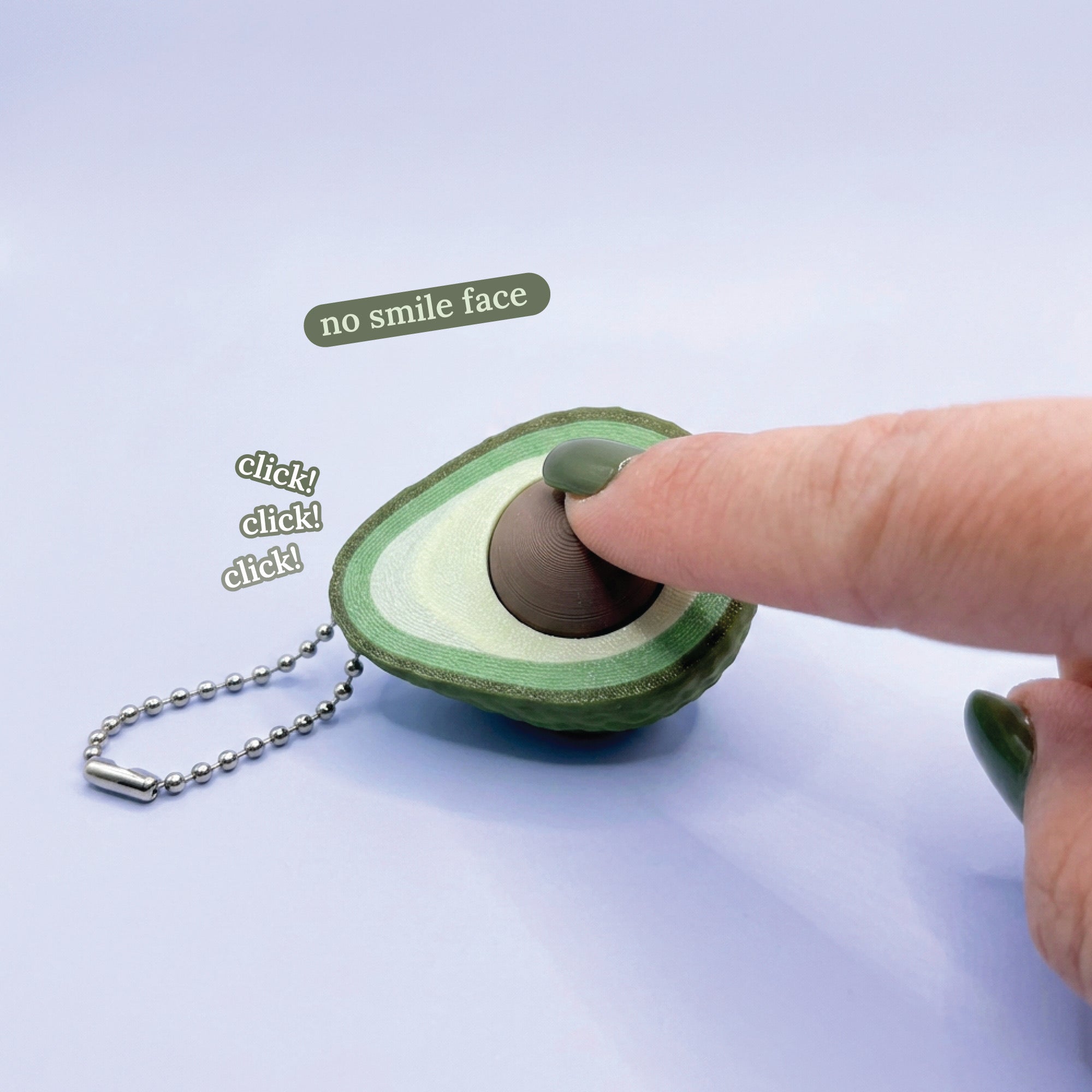3D Printed Avocado Fidget Clicker Toy