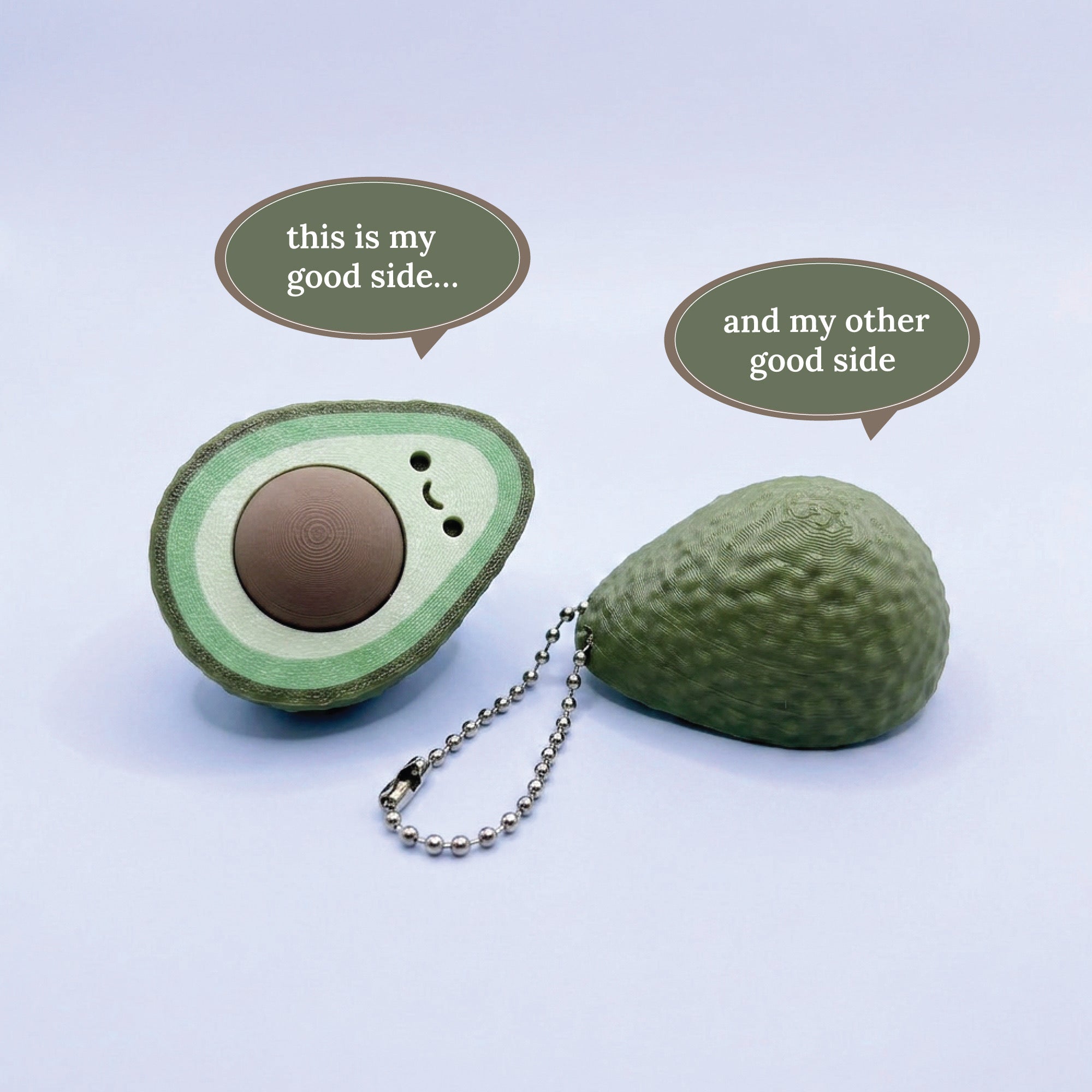 3D Printed Avocado Fidget Clicker Toy