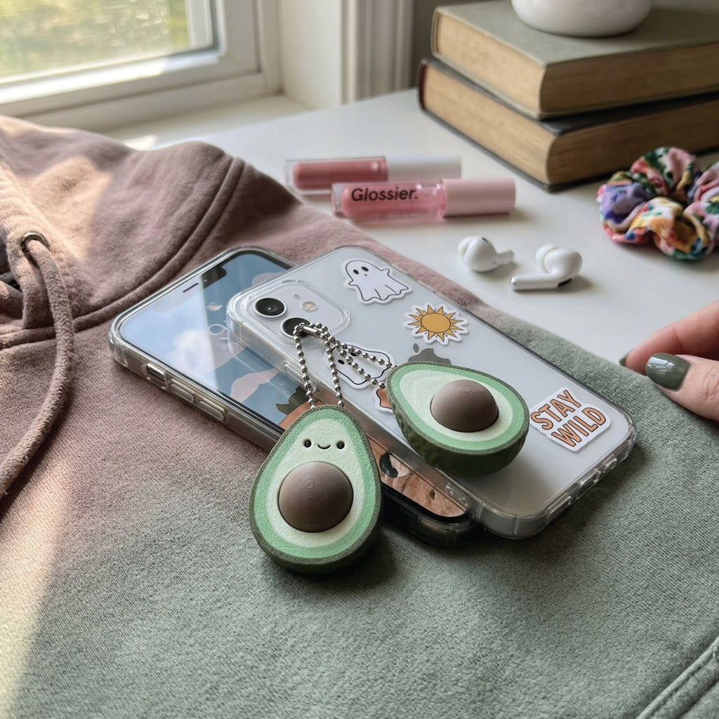 3D Printed Avocado Fidget Clicker Toy