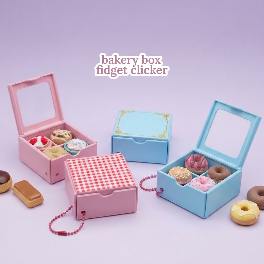 3D Printed Bakery Box Fidget Clicker Toy