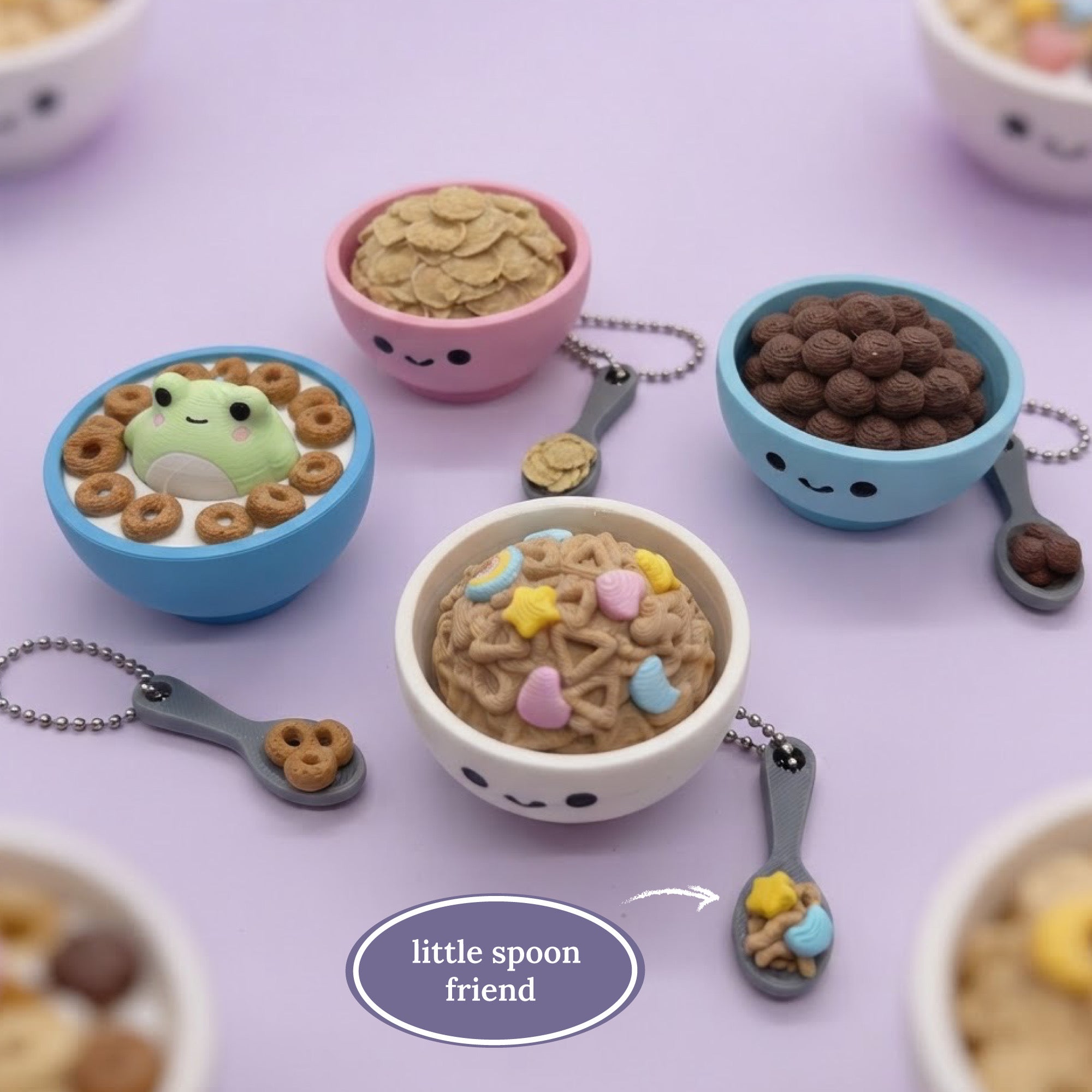 3D Printed Cute Cereal Bowl Fidget Clicker Toy