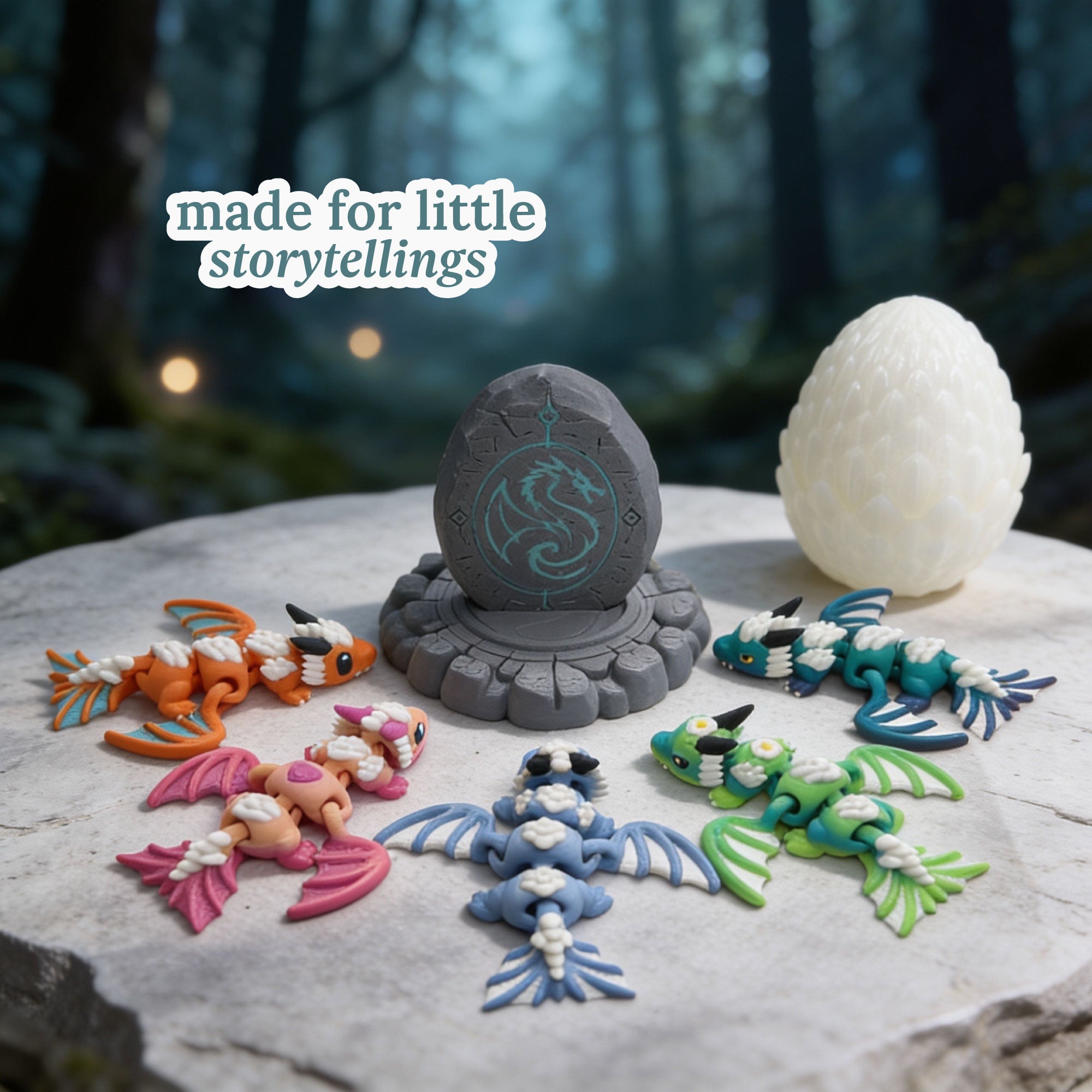 3D Printed Dragon Playset
