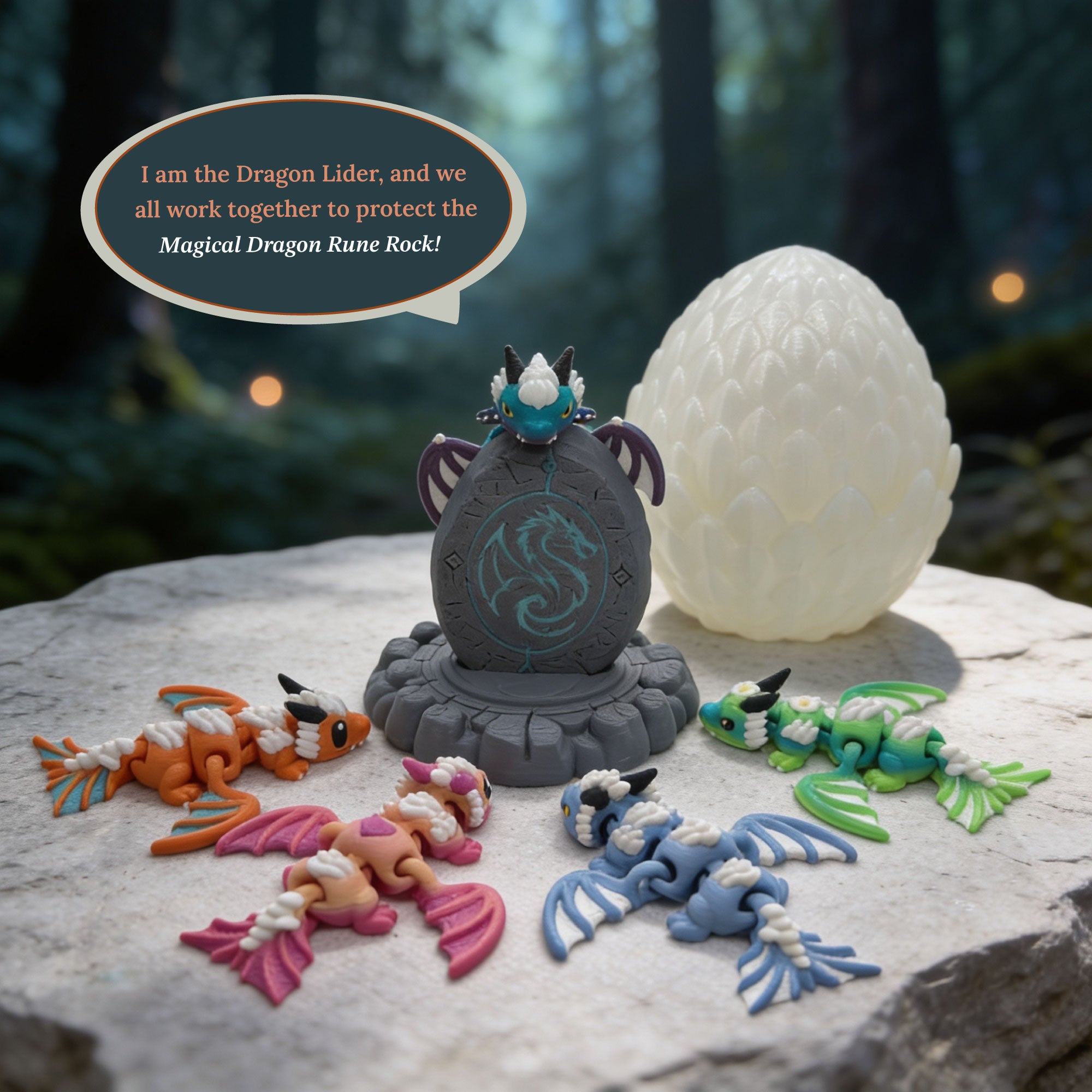 3D Printed Dragon Playset