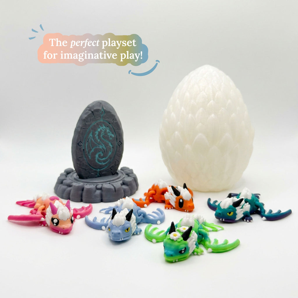 3D Printed Dragon Playset