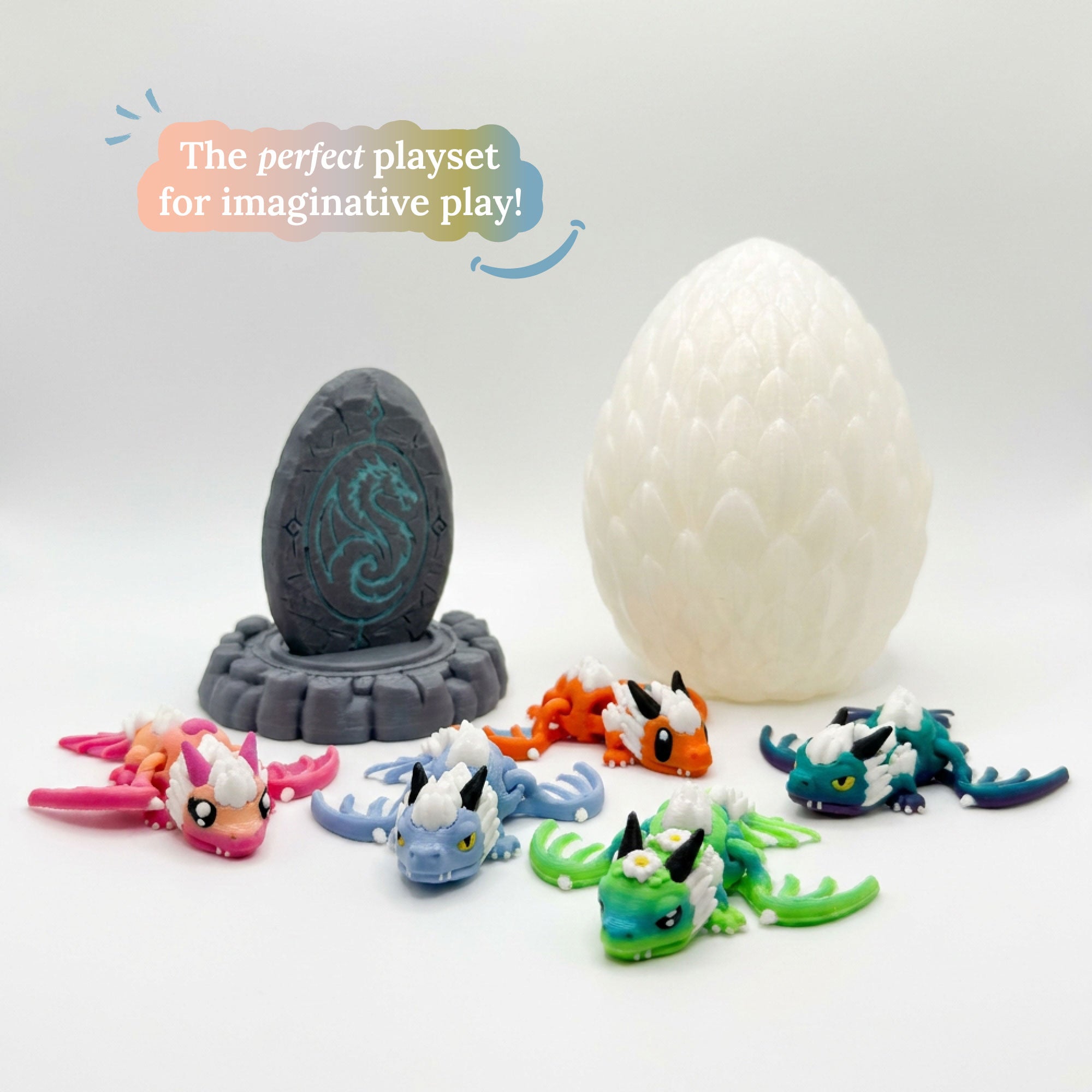 3D Printed Dragon Playset