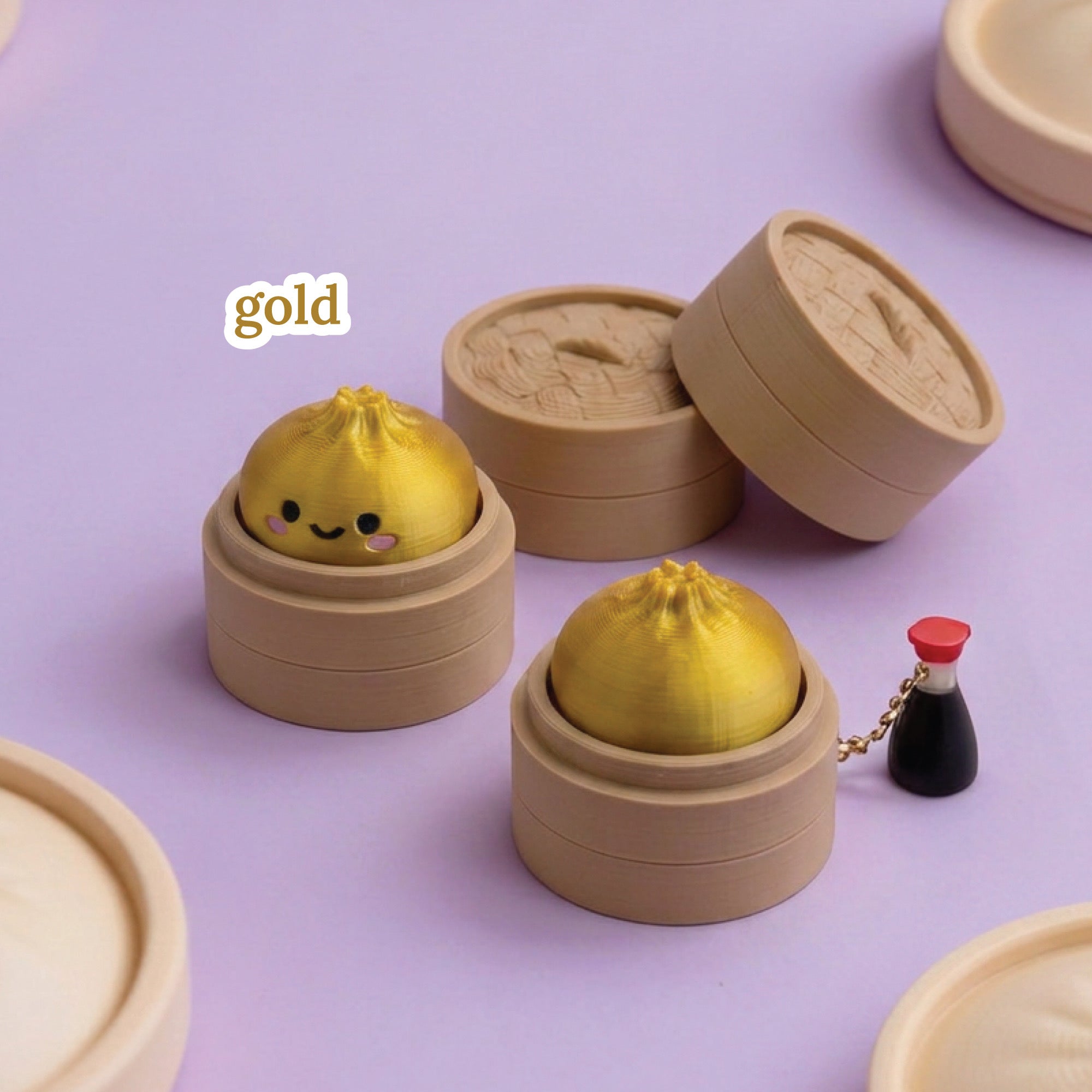 3D Printed Dumpling Fidget Clicker Toy