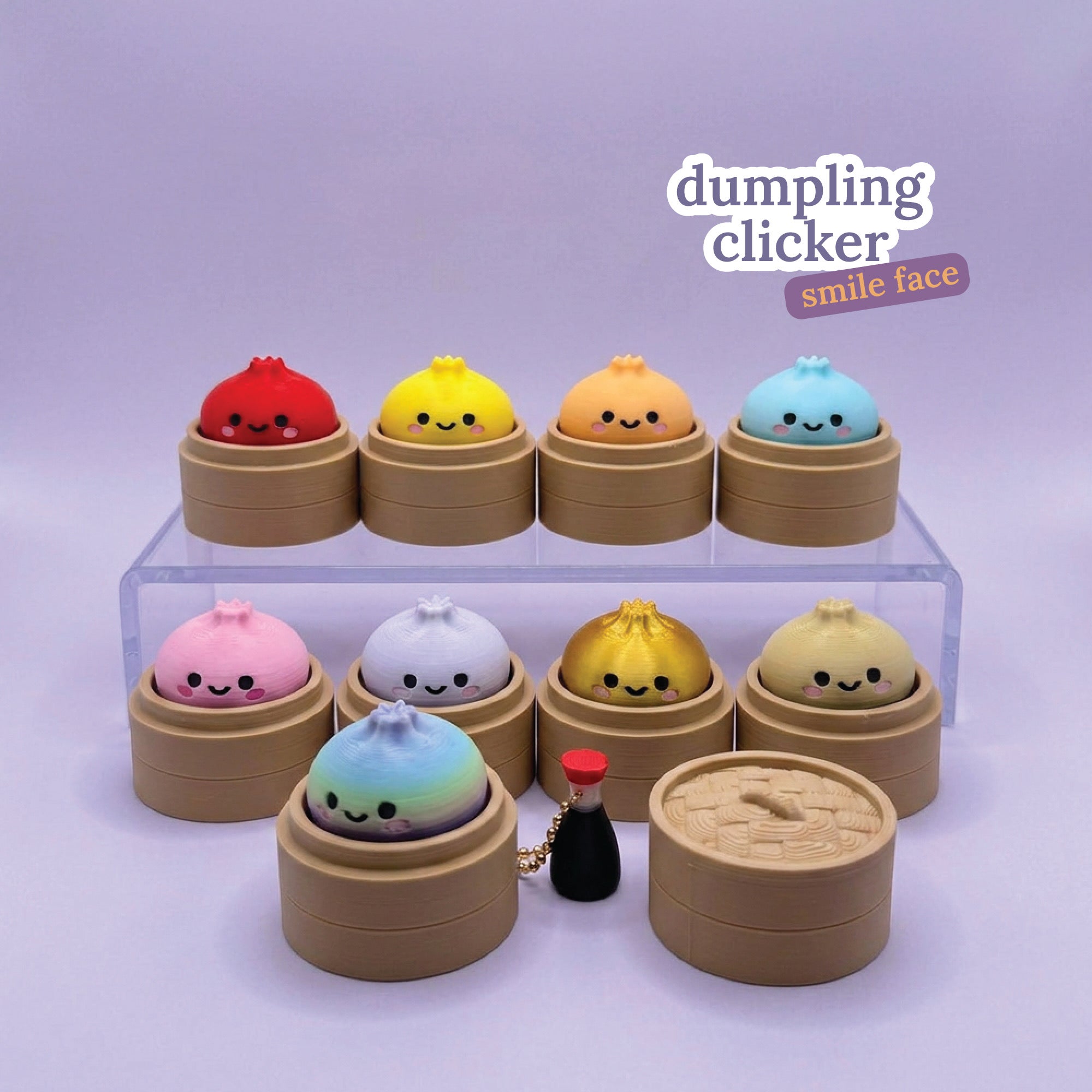 3D Printed Dumpling Fidget Clicker Toy