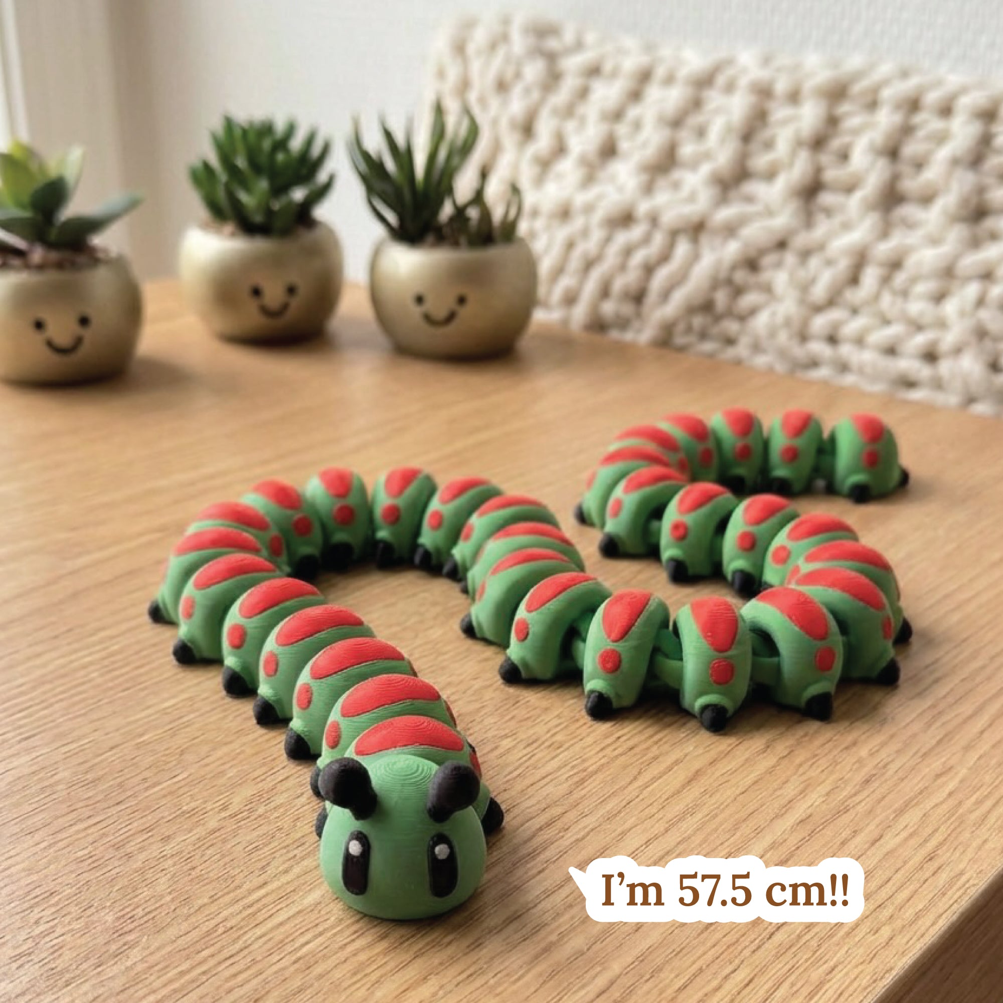 3D Printed Caterpillar Sensory Toy Flexi Animal