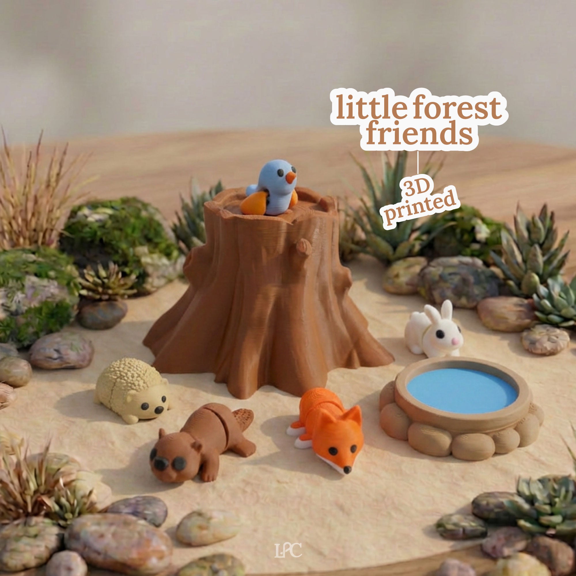 3D Printed Woodland Forest Playset