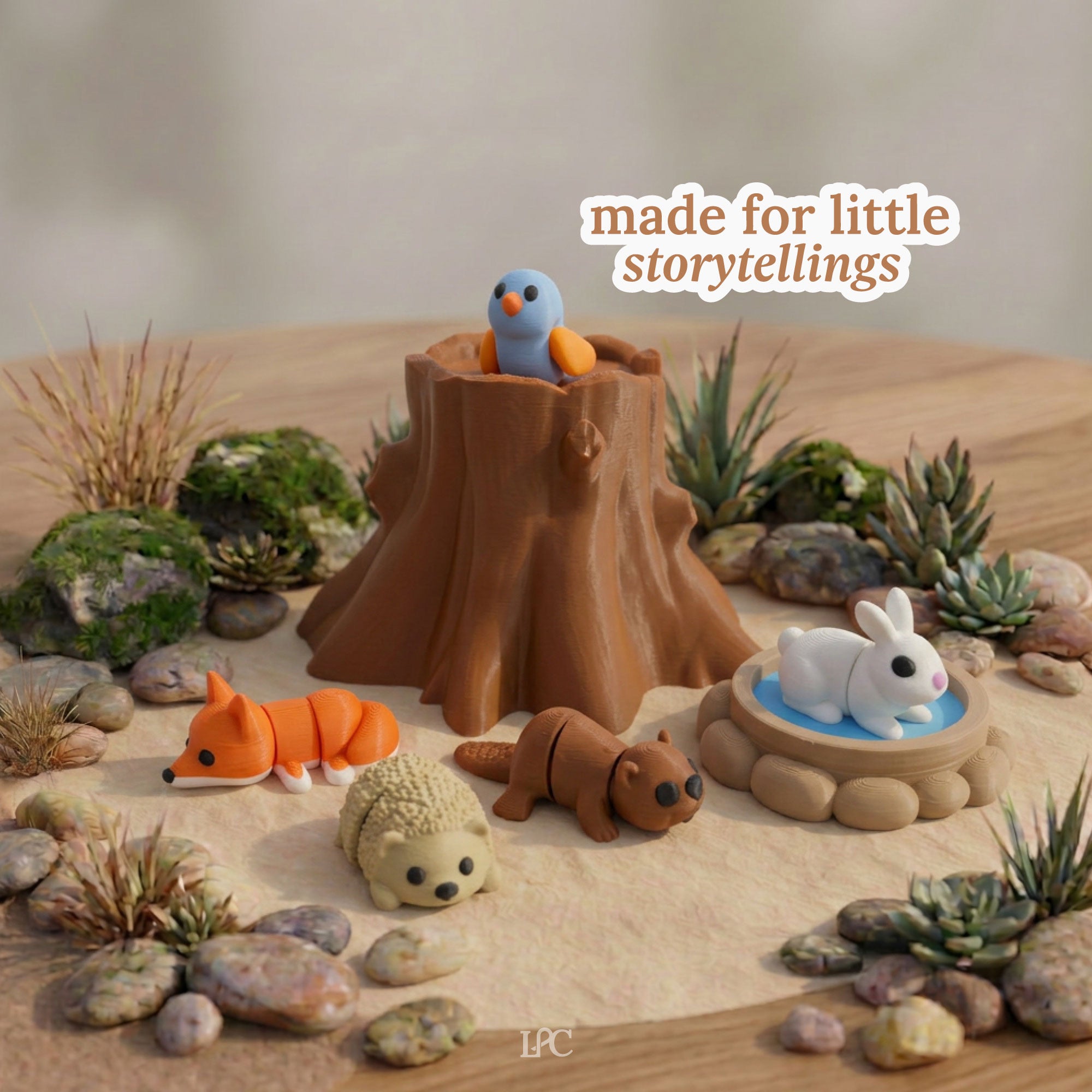 3D Printed Woodland Forest Playset