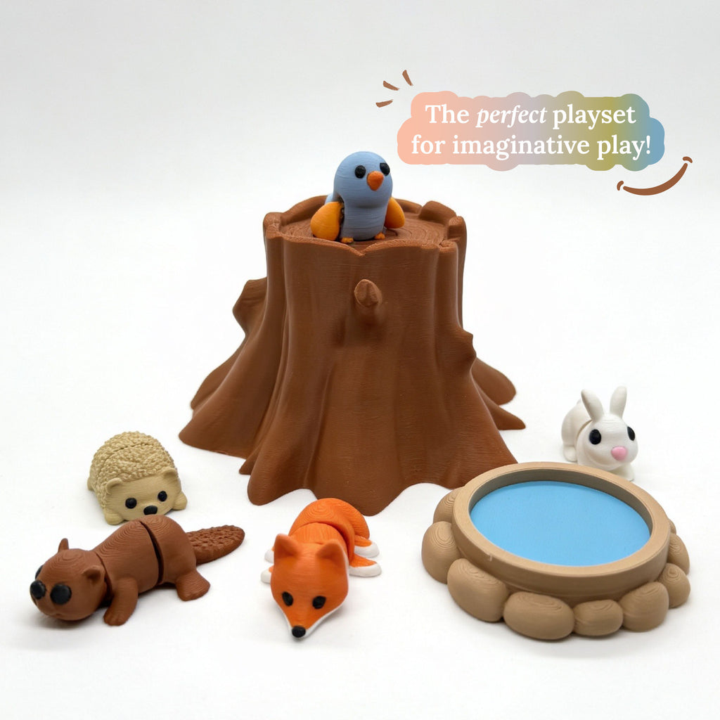 3D Printed Woodland Forest Playset