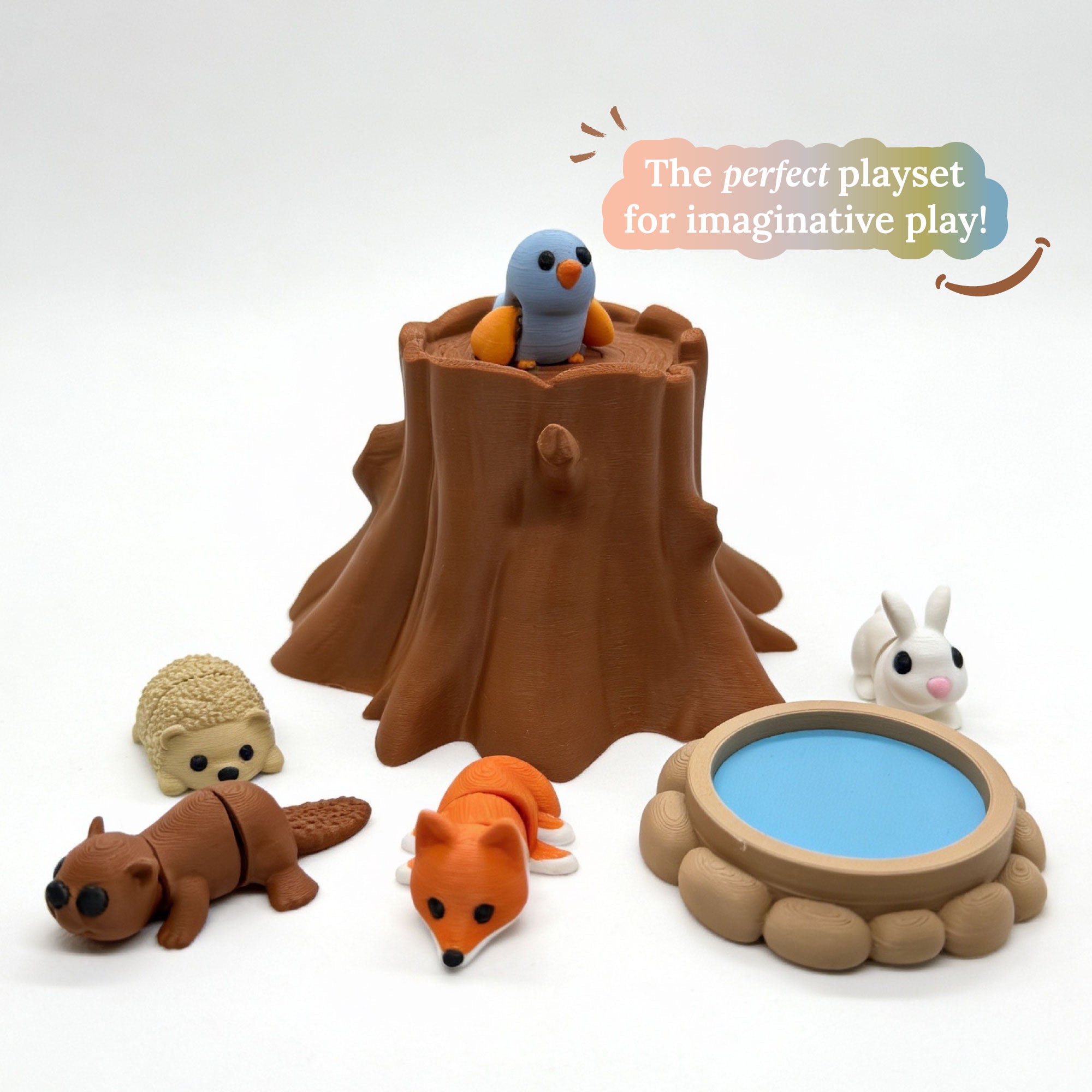 3D Printed Woodland Forest Playset