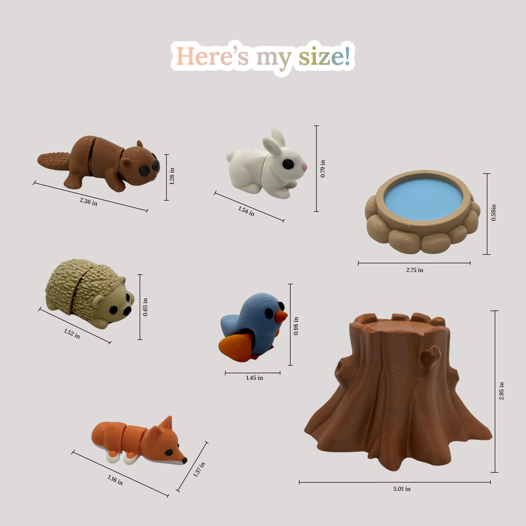 3D Printed Woodland Forest Playset