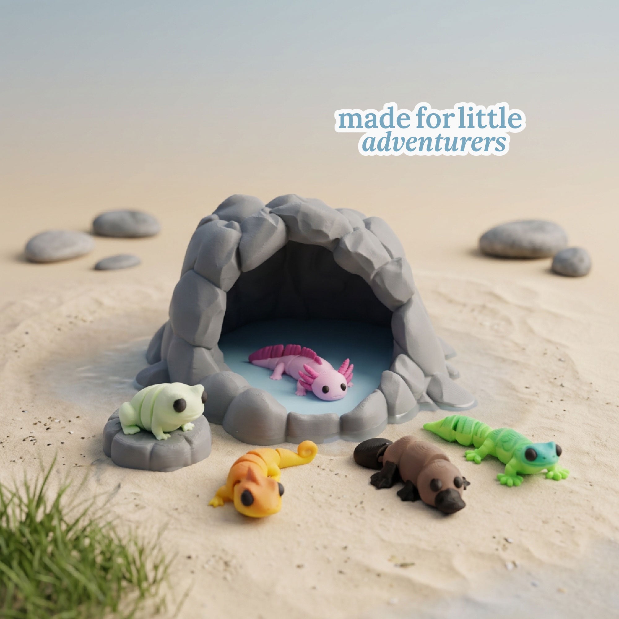 3D Printed Freshwater Animal Playset