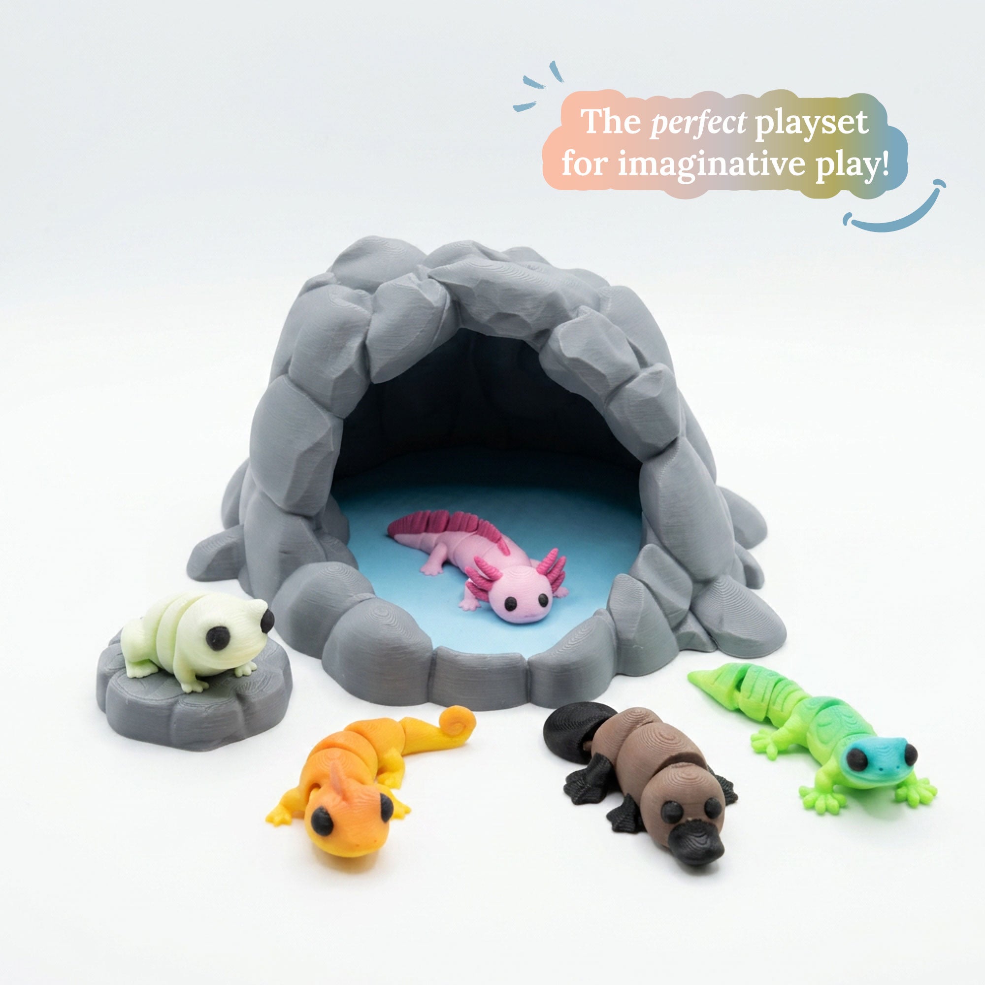 3D Printed Freshwater Animal Playset