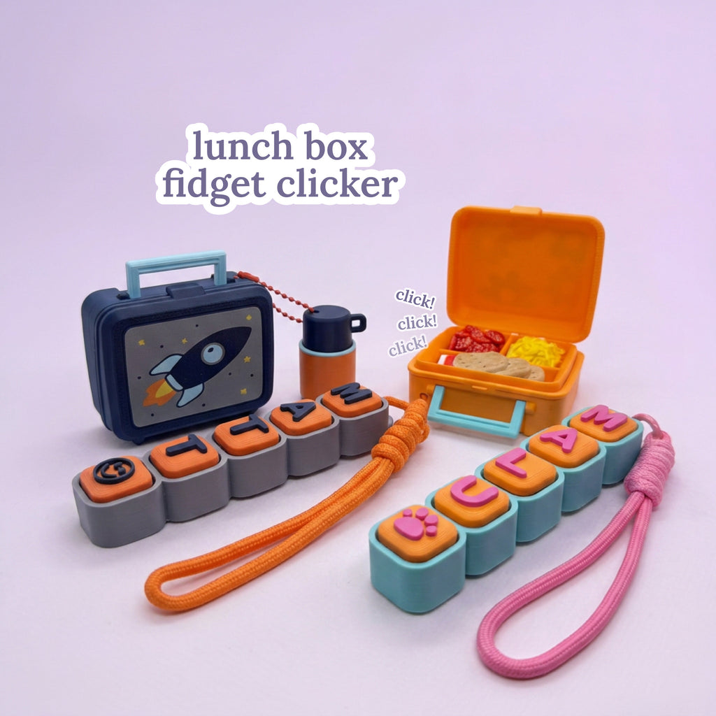 3D Printed Lunch Box Fidget Clicker Back to School