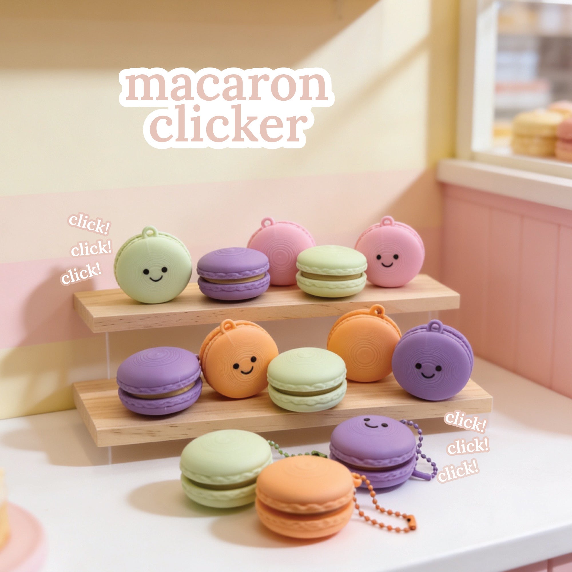 3D Printed Macaron Fidget Clicker