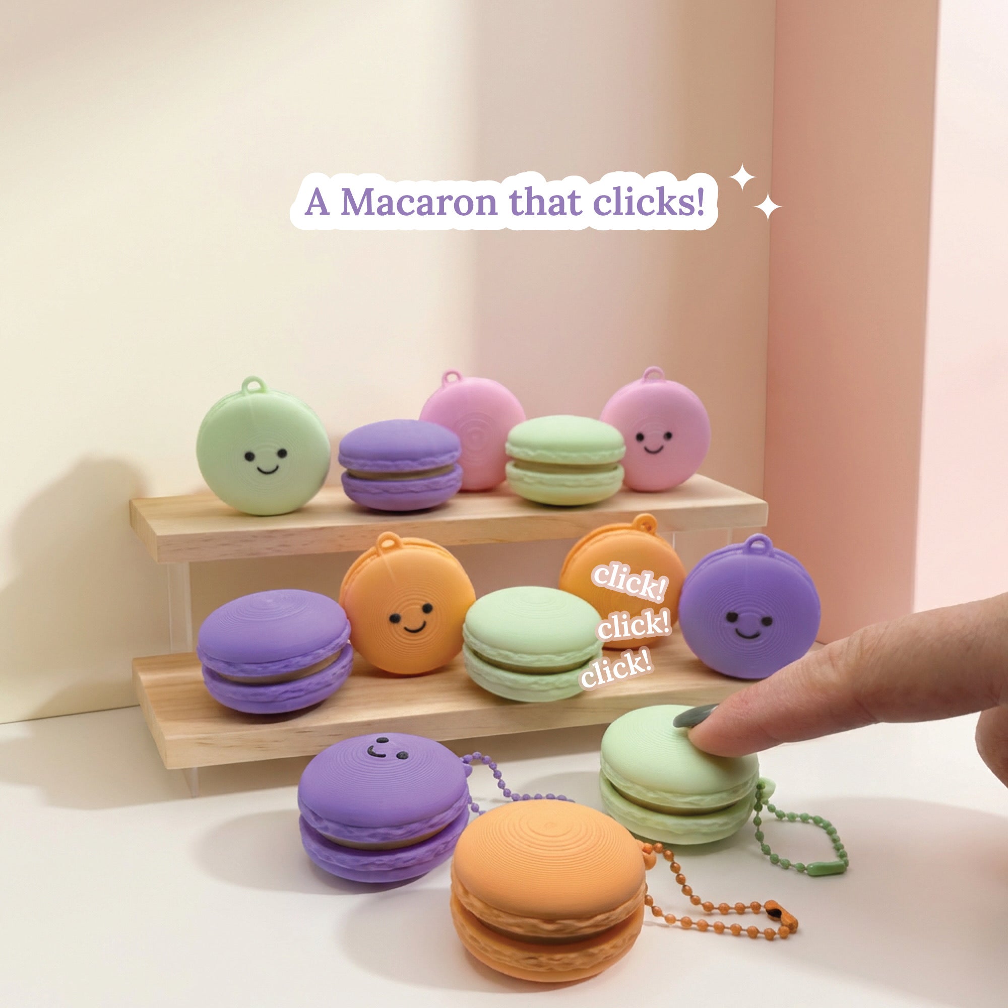 3D Printed Macaron Fidget Clicker