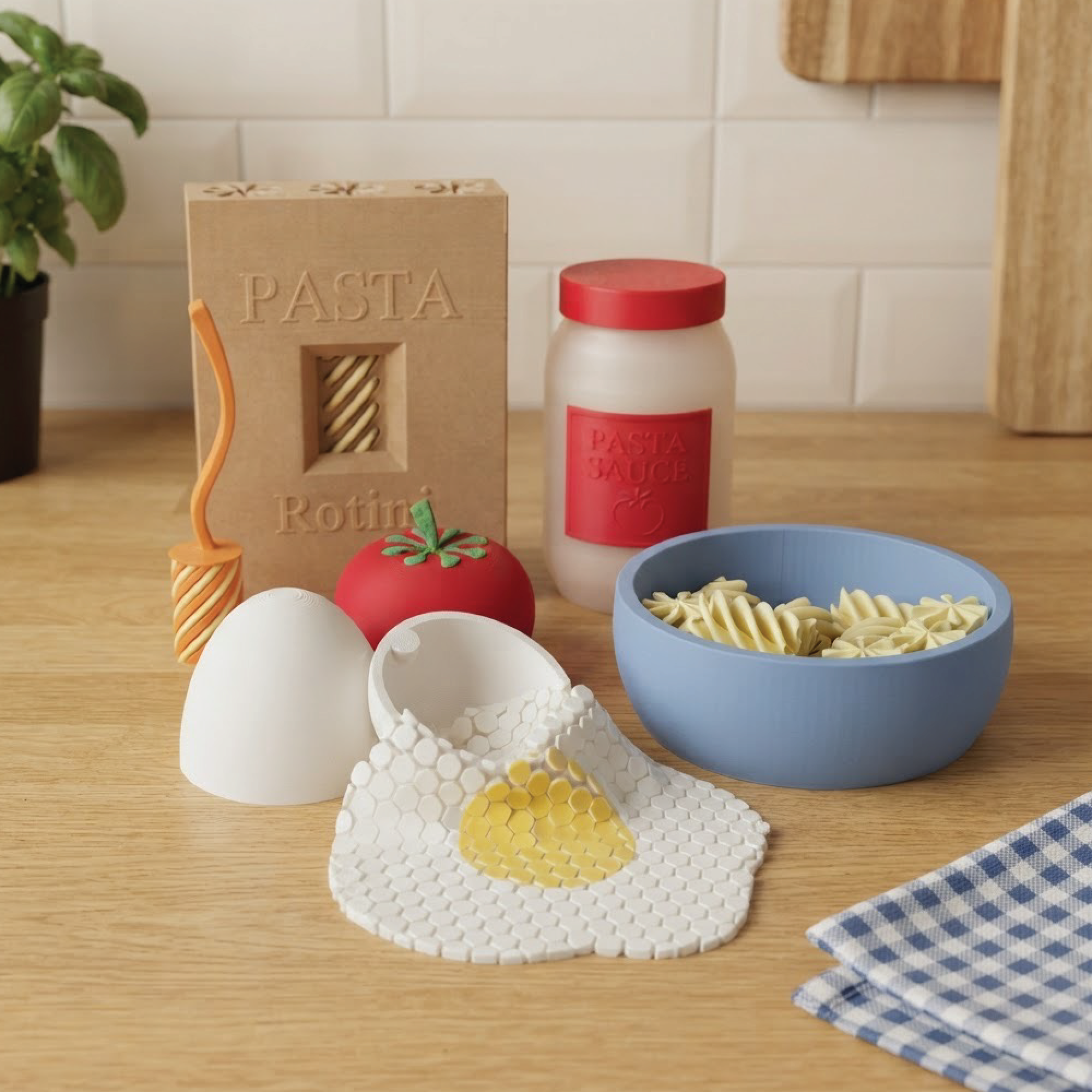 3D Printed Pasta Playset