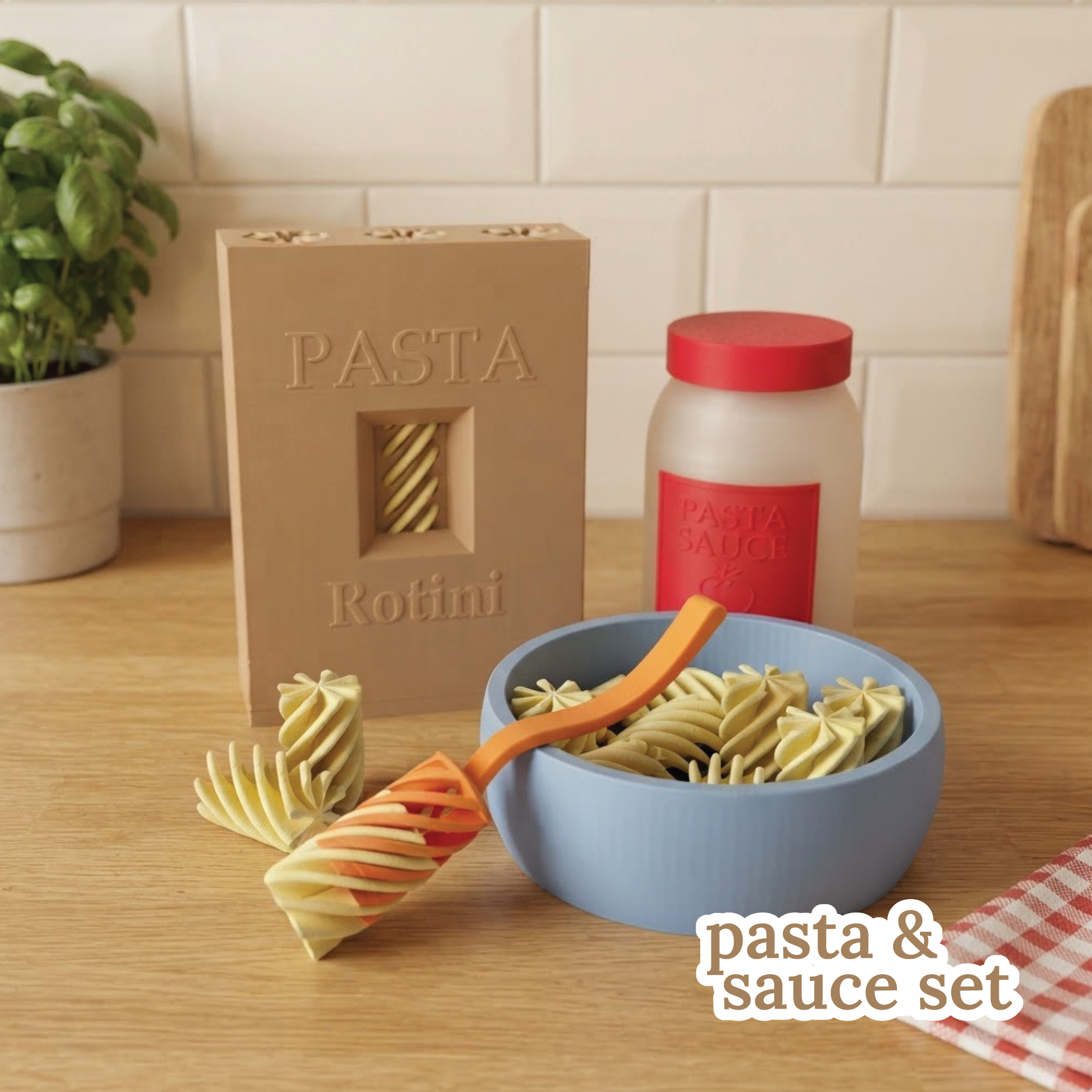 3D Printed Pasta Playset