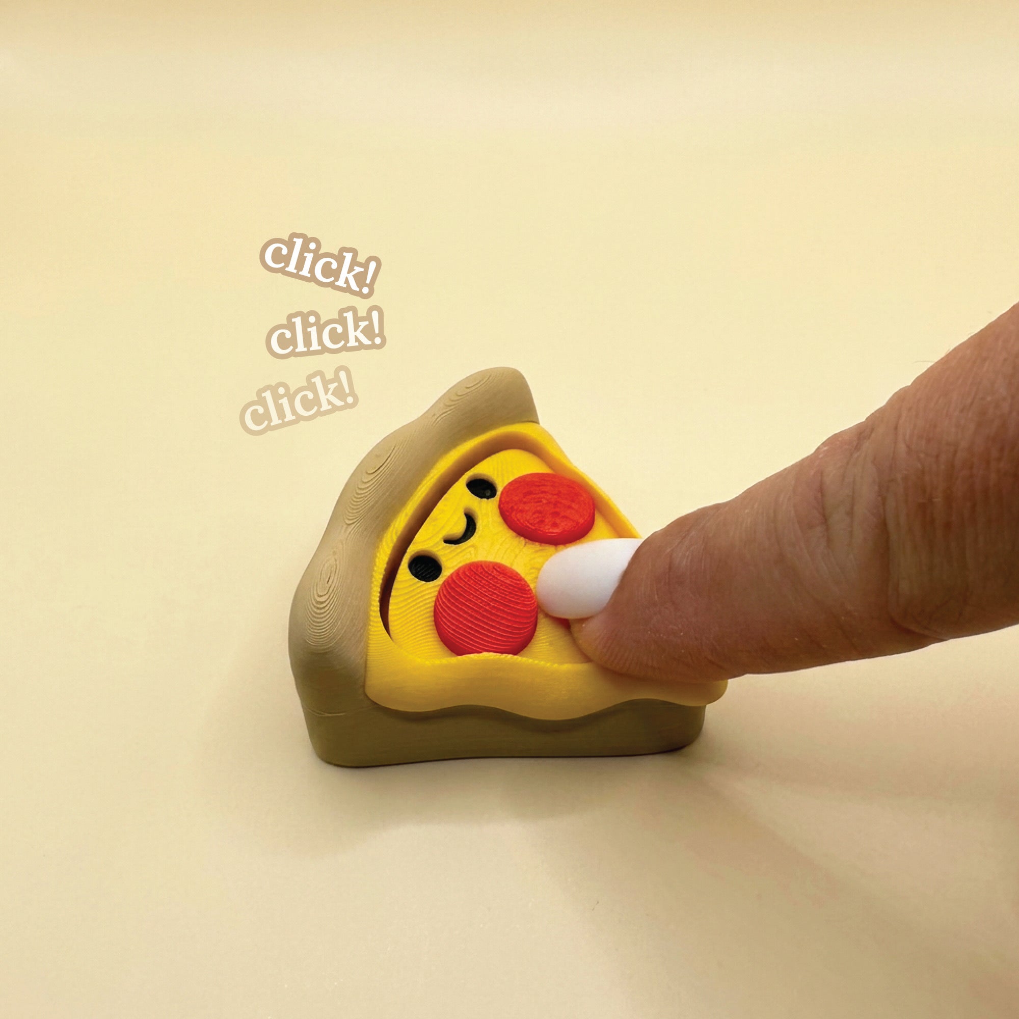 3D Printed Pizza Fidget Clicker