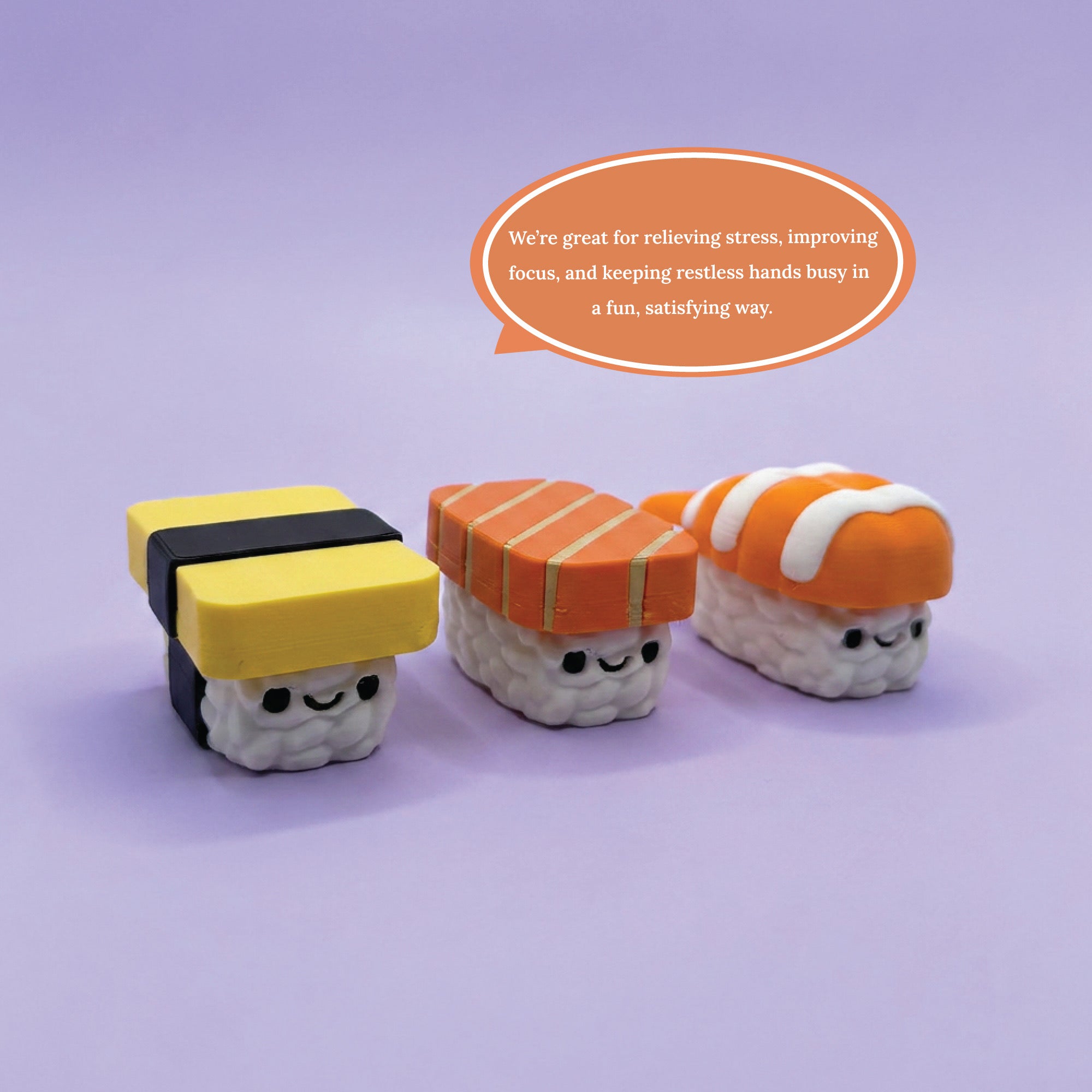 3D Printed Nigiri Sushi Fidget Clicker Toy