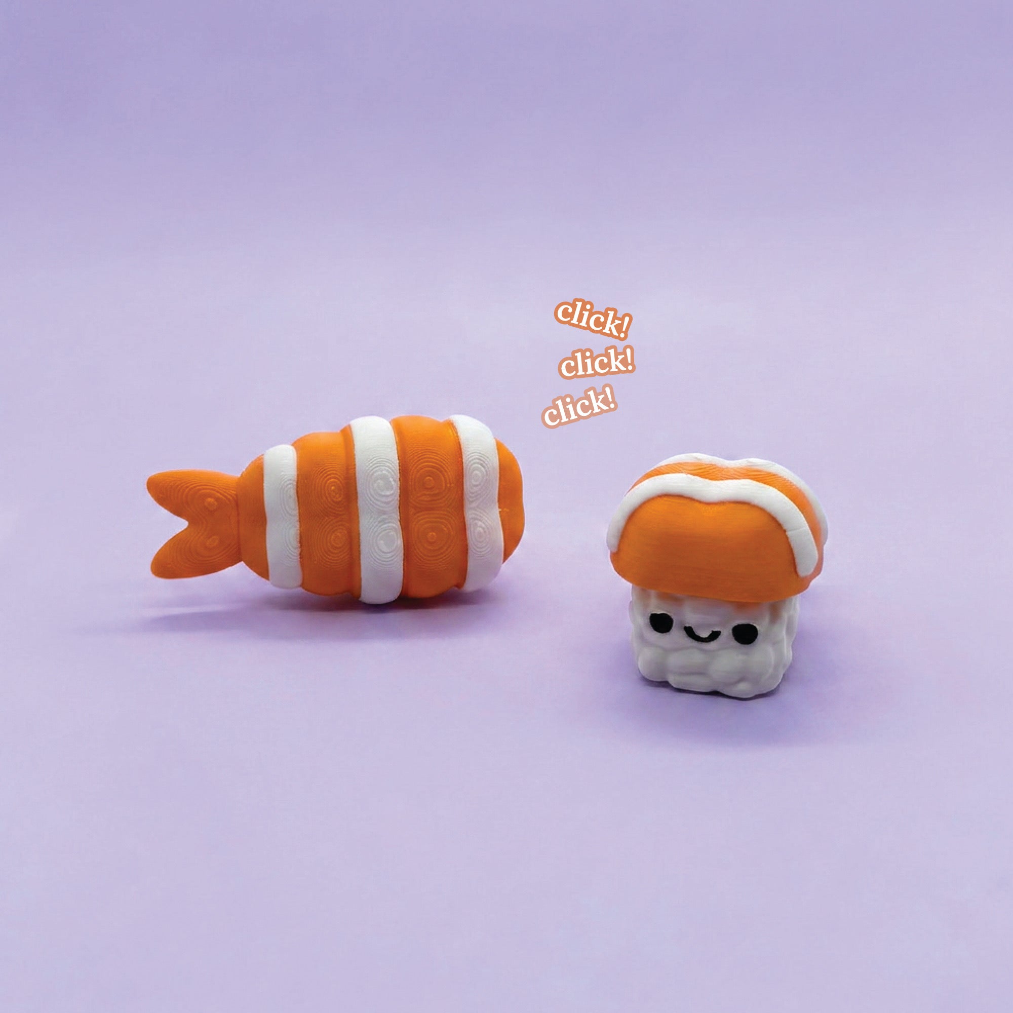 3D Printed Nigiri Sushi Fidget Clicker Toy