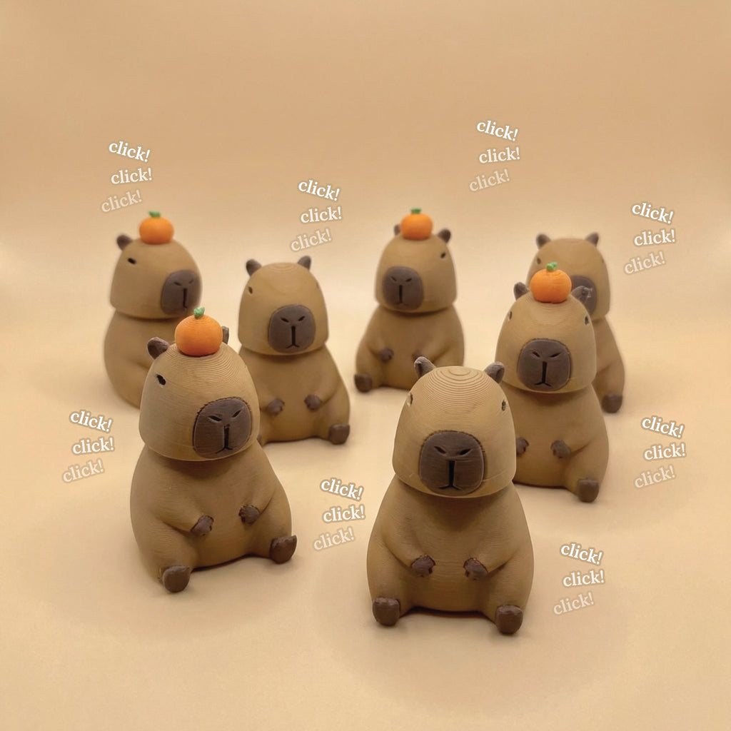 3D Printed Capybara Fidget Clicker Toy