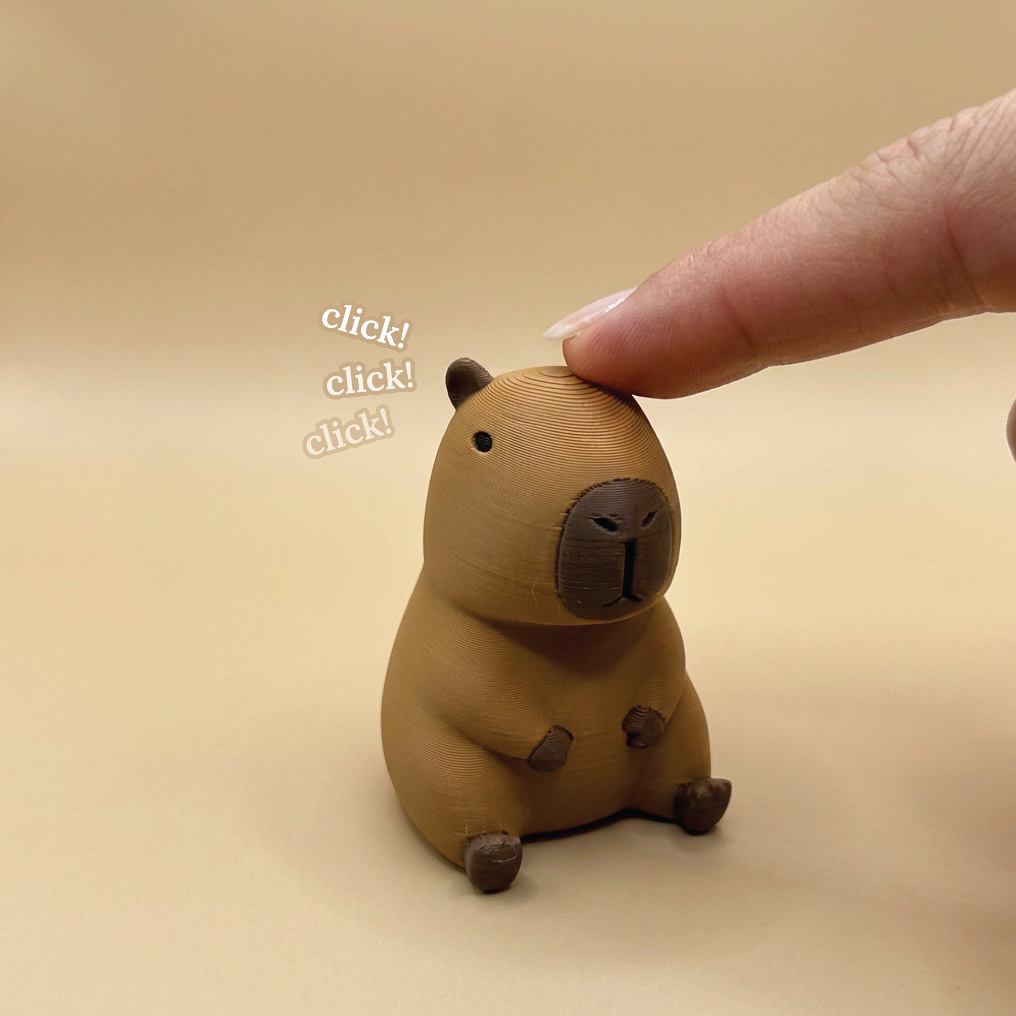 3D Printed Capybara Fidget Clicker Toy