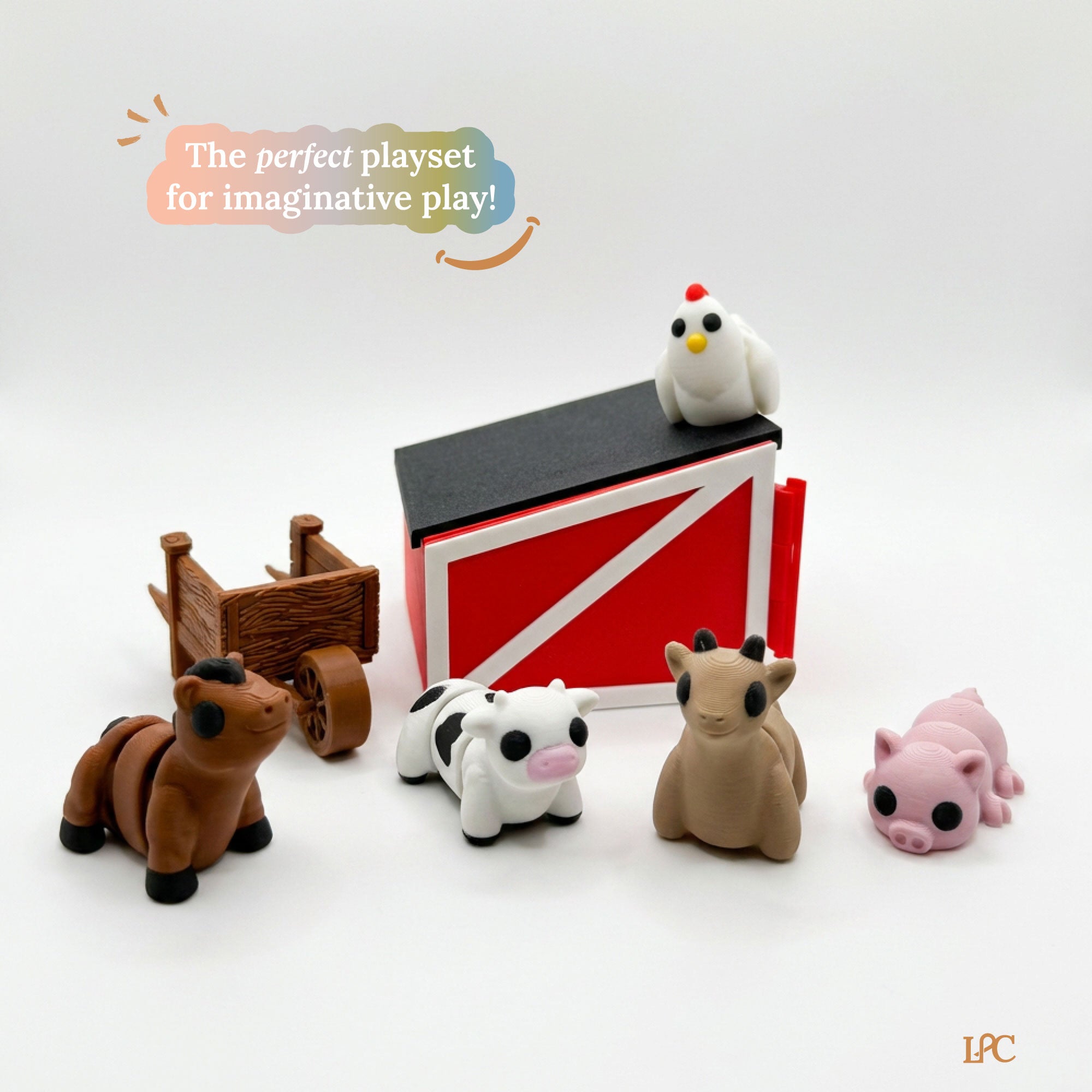 3D Printed Farm Barn Playset