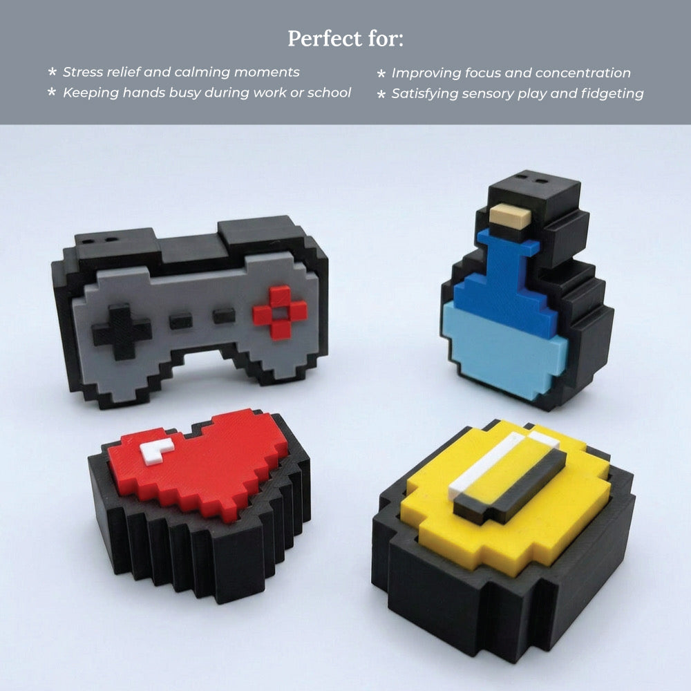 Game 3D Printed Clicker Fidget Toy