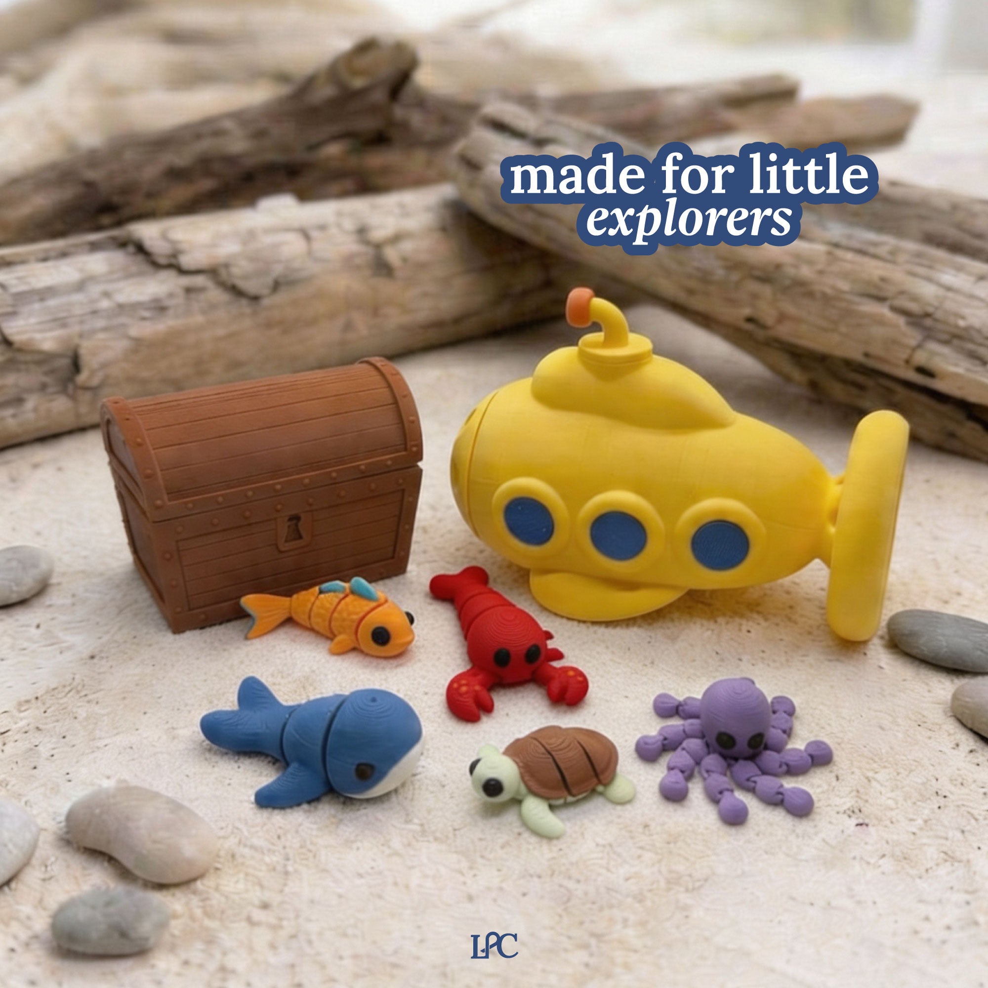 3D Printed Ocean Animals Playset