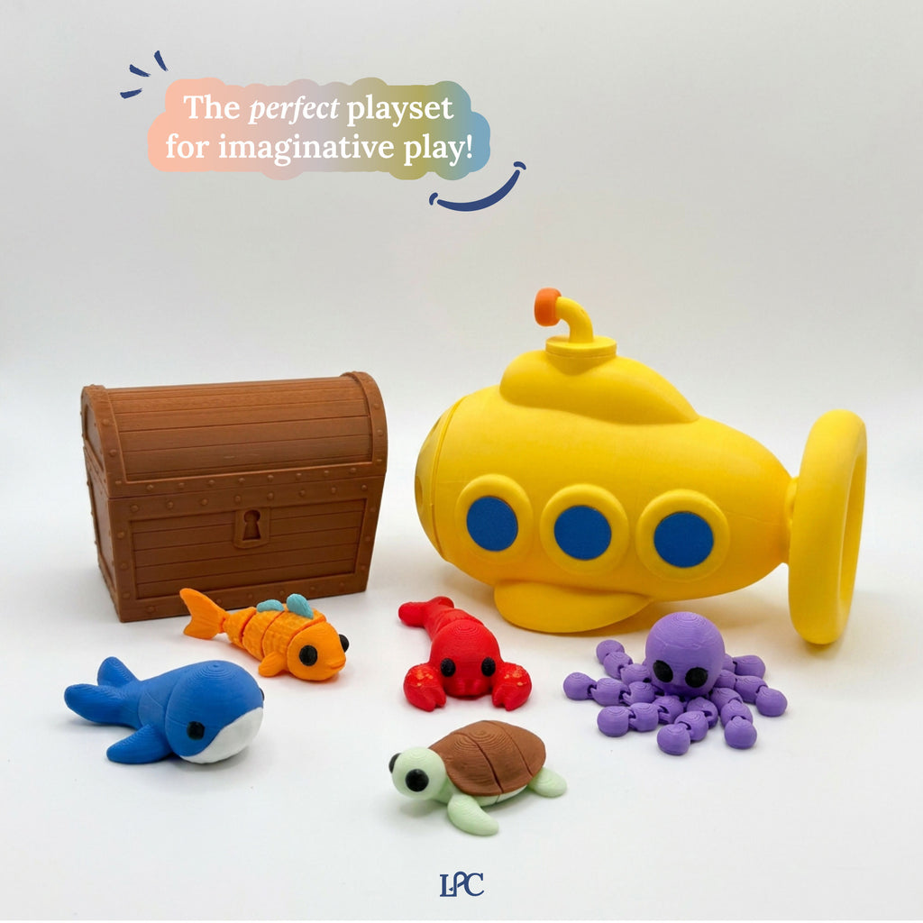 3D Printed Ocean Animals Playset