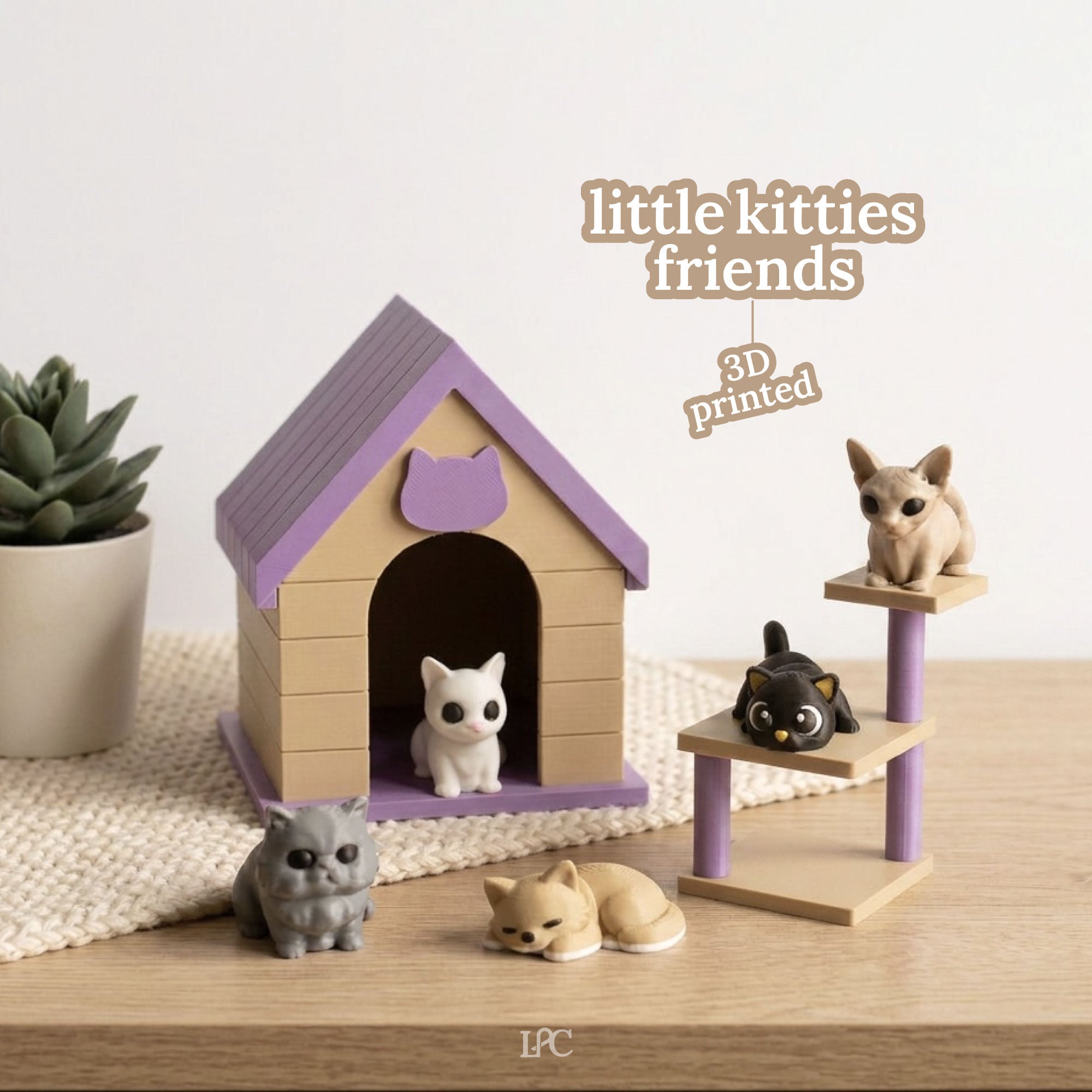 3D Printed Cat Playset