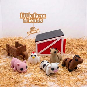 3D Printed Farm Kids Toy Barn Playset