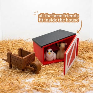 3D Printed Farm Kids Toy Barn Playset