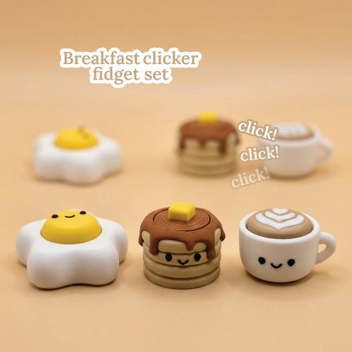 Breakfast clicker fidget set