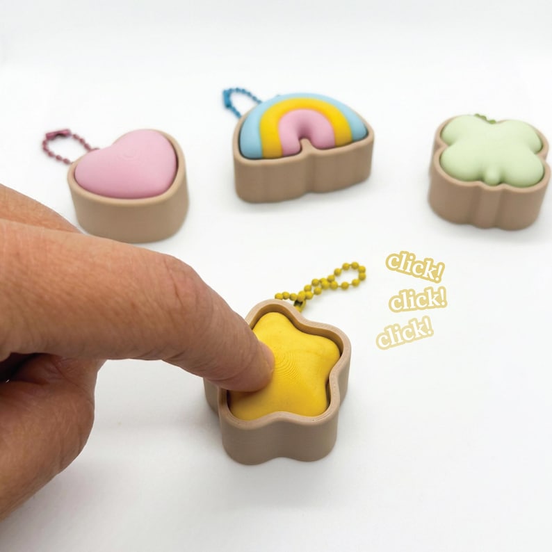 3D Printed Charm Clicker Fidget Toy