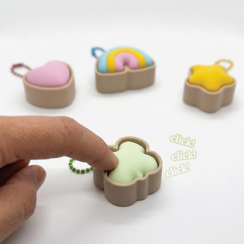 3D Printed Charm Clicker Fidget Toy