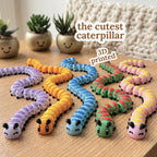 Articulated caterpillar sensory toy