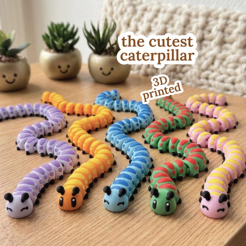 Articulated caterpillar sensory toy