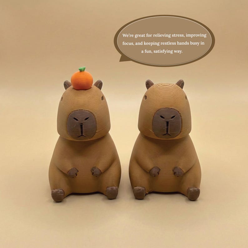3D Printed Capybara Clicker Keychain