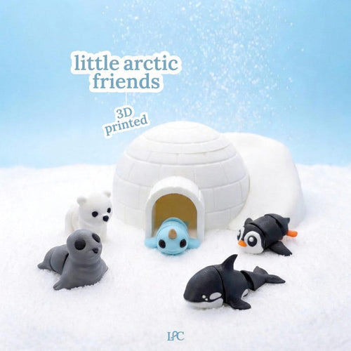 Arctic animals playset with igloo