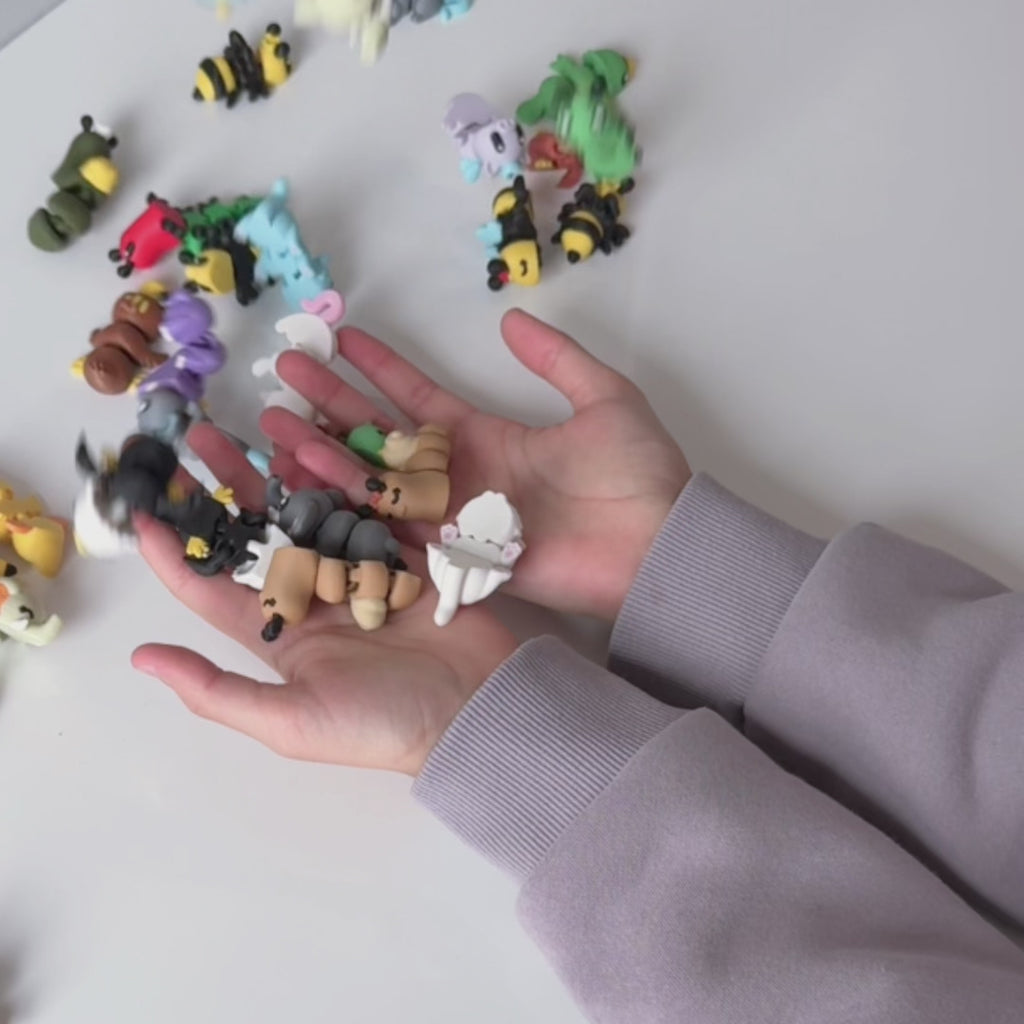 3D Printed Collectible Flexi Animals Set 3 Per Box