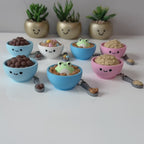 3D Printed Cute Cereal Bowl Fidget Clicker Toy